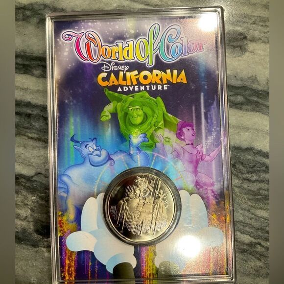 Disney California Adventure World of Color Nickel‎ Silver Medallion - Picture 1 of 8